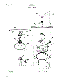 09 - Motor & Pump parts for Frigidaire Dishwasher MDB124BJB1 from AppliancePartsPros.com