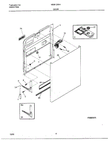 04 - Door parts for Frigidaire Dishwasher MDB125RHB1 from AppliancePartsPros.com