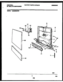 04 - Door Parts parts for Frigidaire Dishwasher MDB200RBW0 from AppliancePartsPros.com