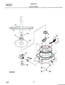 08 - Motor & Pump parts for Frigidaire Dishwasher MDB125RHB1 from AppliancePartsPros.com