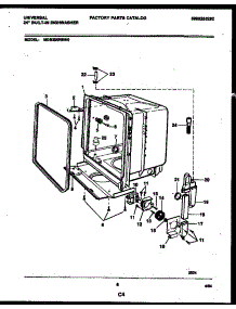 05 - Tub And Frame Parts parts for Frigidaire Dishwasher MDB200RBW0 from AppliancePartsPros.com