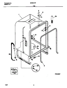 04 - Tub parts for Frigidaire Dishwasher MDB421RFS3 from AppliancePartsPros.com