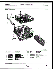 08 - Racks And Trays parts for Frigidaire Dishwasher MDB200RBW0 from AppliancePartsPros.com
