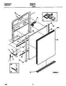 04 - Door parts for Frigidaire Dishwasher MDB631RFR3 from AppliancePartsPros.com