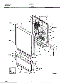04 - Door parts for Frigidaire Dishwasher MDB662RCS0 from AppliancePartsPros.com
