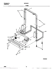 07 - Frame parts for Frigidaire Dishwasher MDB662RCS0 from AppliancePartsPros.com