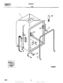 04 - Tub parts for Frigidaire Dishwasher MDB632XFS0 from AppliancePartsPros.com