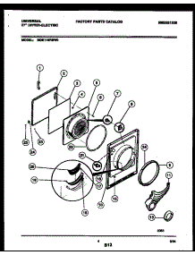 03 - Door Parts parts for Frigidaire Dryer MDE116RBW0 from AppliancePartsPros.com