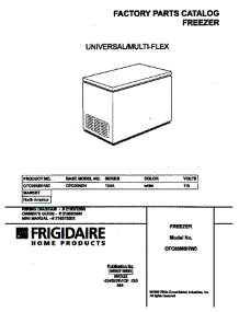 Universal / Multiflex (Frigidaire) Freezer Cover parts for Frigidaire Freezer CFC05M0HW0 from AppliancePartsPros.com