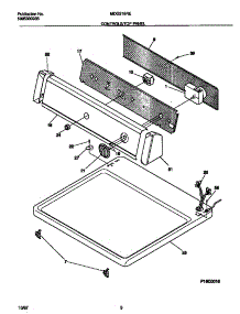 04 - Controls / Top Panel parts for Frigidaire Dryer MDG216REW1 from AppliancePartsPros.com