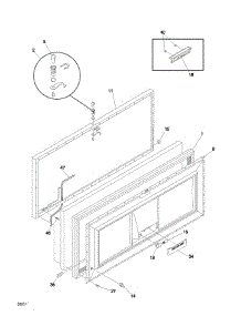 Universal / Multiflex (Frigidaire) Freezer Door parts for Frigidaire Freezer CFC07M4AW0 from AppliancePartsPros.com