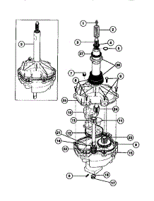 04 - Transmission parts for Frigidaire Washer TWX233RBW1 from AppliancePartsPros.com