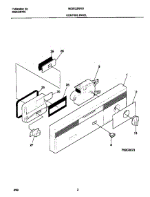 02 - Control Panel parts for Frigidaire Dishwasher MDB122RFS1 from AppliancePartsPros.com