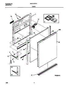 03 - Door parts for Frigidaire Dishwasher MDB122RFS1 from AppliancePartsPros.com