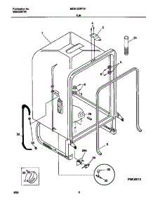 04 - Tub parts for Frigidaire Dishwasher MDB122RFS1 from AppliancePartsPros.com