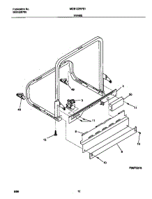 06 - Frame parts for Frigidaire Dishwasher MDB122RFS1 from AppliancePartsPros.com