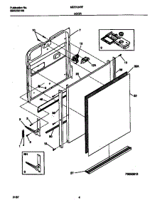 03 - Door parts for Frigidaire Dishwasher MDB124BFR1 from AppliancePartsPros.com