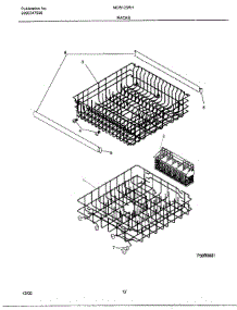 12 - Racks parts for Frigidaire Dishwasher MDB125RHS1 from AppliancePartsPros.com
