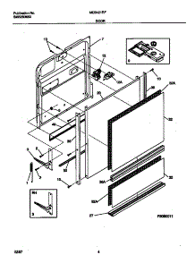 03 - Door parts for Frigidaire Dishwasher MDB421RFS2 from AppliancePartsPros.com