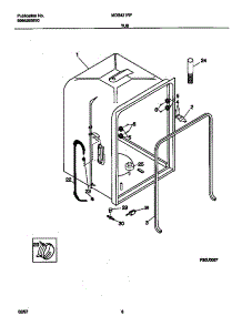 04 - Tub parts for Frigidaire Dishwasher MDB421RFS2 from AppliancePartsPros.com