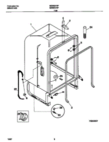 05 - Tub parts for Frigidaire Dishwasher MDB531RFR3 from AppliancePartsPros.com
