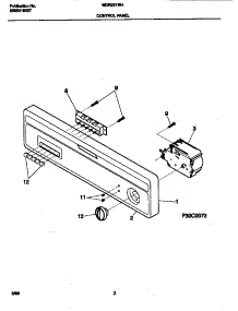 02 - Control Panel parts for Frigidaire Dishwasher MDR251RHR0 from AppliancePartsPros.com