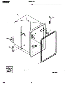 04 - Tub parts for Frigidaire Dishwasher MDR251RHR0 from AppliancePartsPros.com