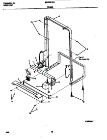 06 - Frame parts for Frigidaire Dishwasher MDR251RHR0 from AppliancePartsPros.com