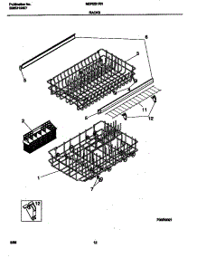 07 - Rack parts for Frigidaire Dishwasher MDR251RHR0 from AppliancePartsPros.com