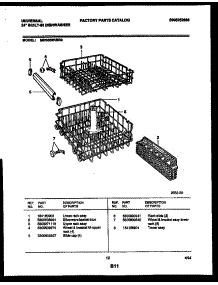 08 - Racks And Trays parts for Frigidaire Dishwasher MDB532RB0 from AppliancePartsPros.com