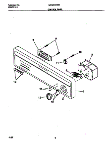 02 - Control Panel parts for Frigidaire Dishwasher MDS251RER1 from AppliancePartsPros.com
