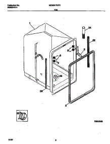 05 - Tub parts for Frigidaire Dishwasher MDS251RER1 from AppliancePartsPros.com
