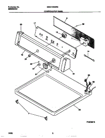 04 - Controls / Top Panel parts for Frigidaire Dryer MDE116RBW2 from AppliancePartsPros.com