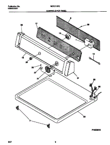 04 - Controls / Top Panel parts for Frigidaire Dryer MDE216REW1 from AppliancePartsPros.com