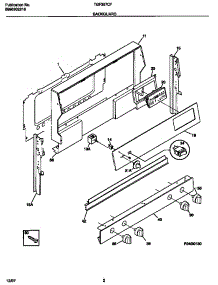 02 - Backguard parts for Frigidaire Range TGF367CFTA from AppliancePartsPros.com