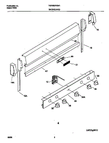 02 - Backguard parts for Frigidaire Range TGF602PGW1 from AppliancePartsPros.com