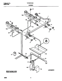 03 - Burner parts for Frigidaire Range TGF602PGW1 from AppliancePartsPros.com