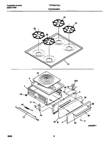 05 - Top / Drawer parts for Frigidaire Range TGF602PGW1 from AppliancePartsPros.com