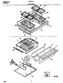 05 - Top / Drawer parts for Frigidaire Range TGF367CFSA from AppliancePartsPros.com