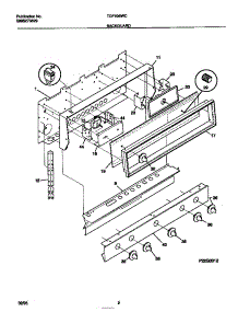 02 - Backguard parts for Frigidaire Range TGF605WCD1 from AppliancePartsPros.com