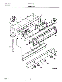 02 - Backguard parts for Frigidaire Range TGF605WCW2 from AppliancePartsPros.com