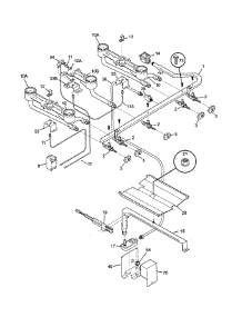 Burner parts for Tappan Range TGF605WFW5 from AppliancePartsPros.com