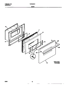 06 - Door parts for Frigidaire Range TGF605WCW2 from AppliancePartsPros.com