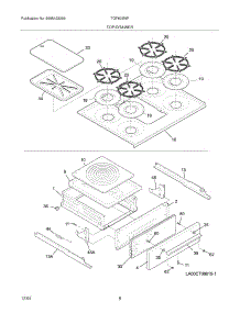 09 - Top / Drawer parts for Tappan Range TGF605WFW8 from AppliancePartsPros.com