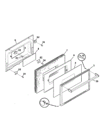 Door parts for Tappan Range TGF645WFW6 from AppliancePartsPros.com