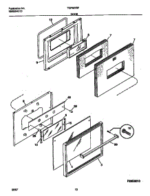 06 - Door parts for Frigidaire Range TGF657BFW1 from AppliancePartsPros.com