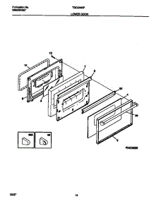 08 - Lower Door parts for Frigidaire Range TGO336BFWB from AppliancePartsPros.com
