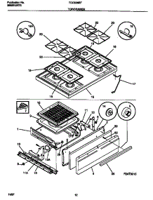07 - Top / Drawer parts for Frigidaire Range TGO336BFW1 from AppliancePartsPros.com
