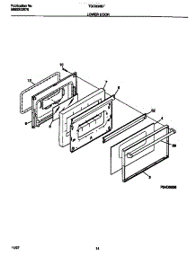 08 - Lower Door parts for Frigidaire Range TGO336BFW1 from AppliancePartsPros.com
