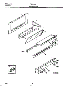 02 - Splasher / Light parts for Frigidaire Range TGO346BCDD from AppliancePartsPros.com